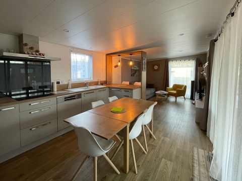 Mobilhome 8 personnes - ECOLODGE FAMILIAL - DF31 - 3 chambres - 2 salles de bain - CLIM - WIFI - PISCINE/JACUZZI - 2 TERRASSES
