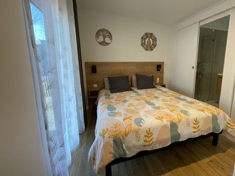 Mobilhome 8 personnes - ECOLODGE FAMILIAL - DF31 - 3 chambres - 2 salles de bain - CLIM - WIFI - PISCINE/JACUZZI - 2 TERRASSES