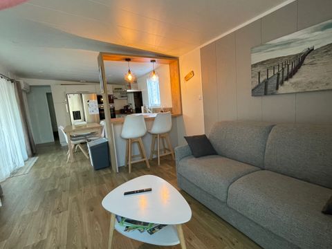 Mobilhome 8 personnes - ECOLODGE FAMILIAL - DF31 - 3 chambres - 2 salles de bain - CLIM - WIFI - PISCINE/JACUZZI - 2 TERRASSES