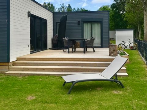 Mobilhome 6 personnes - ECOLODGE AU CALME - DF20 - 3 chambres - 2 salles de bain - 2 TERRASSES - CLIM - WIFI