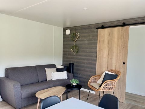 Mobilhome 6 personnes - ECOLODGE AU CALME - DF20 - 3 chambres - 2 salles de bain - 2 TERRASSES - CLIM - WIFI