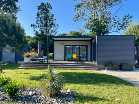 Mobilhome 4 personnes - ECOLODGE AU CALME - DF19 - 2 chambres - 2 salles de bain - WIFI - CLIM - PISCINE A L ANNEE