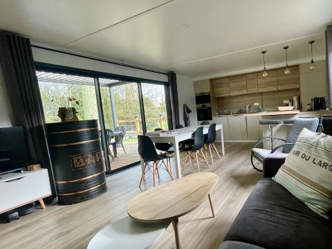 Mobilhome 6 personnes - ECOLODGE OMBRAGE ET AU CALME - DF25 - 3 chambres - 1 salle de bain - TERRASSE - WIFI