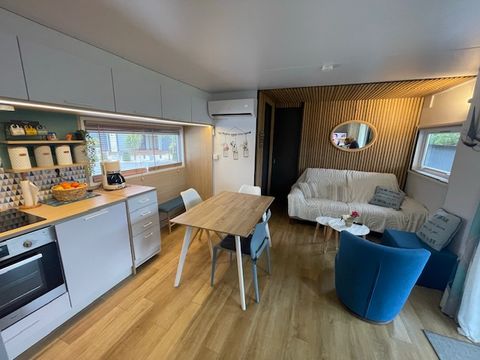 Mobilhome 4 personnes - Mobilhome 4 personnes - Ecolodge de luxe Domaine de la forêt (Immobilhome) 2 chambres: climatisation/LL/LV/ accès piscine chauffée et couverte inclus