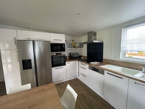 Mobilhome 4 personnes - Mobilhome 4 personnes - Ecolodge de luxe Domaine de la forêt (Immobilhome) 2 chambres: climatisation/LL/LV/ accès piscine chauffée et couverte inclus