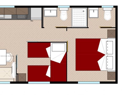 MOBILHOME 5 personnes - Maxicaravan LAKE PREMIUM