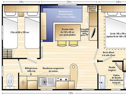 MOBILHOME 6 personnes - COTTAGE (4OT)