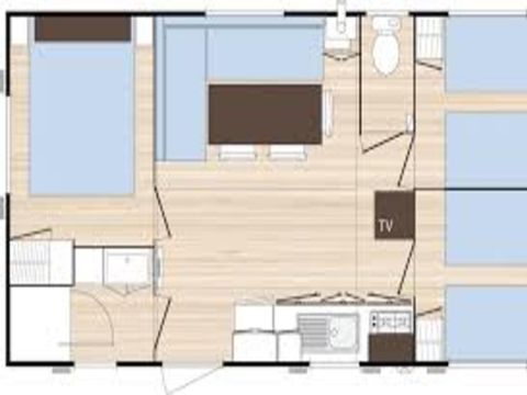 MOBILHOME 5 personnes - TYPE 6 (4MO)