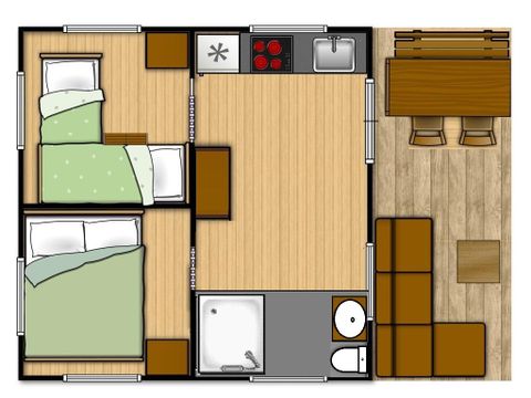 TENTE TOILE ET BOIS 5 personnes - Safari
