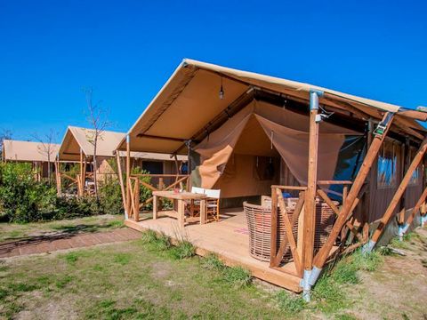 TENTE TOILE ET BOIS 5 personnes - Safari