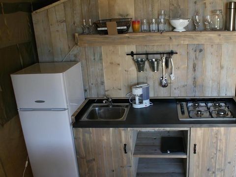 TENTE TOILE ET BOIS 5 personnes - Safari