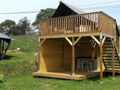 Tente en toile et en bois 2 personnes - SAFARI LUXE Sans Sanitaires