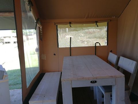 Tente en toile et en bois 4 personnes - SAFARI LUXE Sans Sanitaires