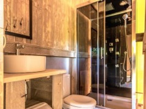 TENTE TOILE ET BOIS 6 personnes - Lodgetent avec salle de bain + WC