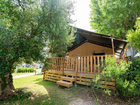Tente en toile et en bois 4 personnes - Safari Tenten
