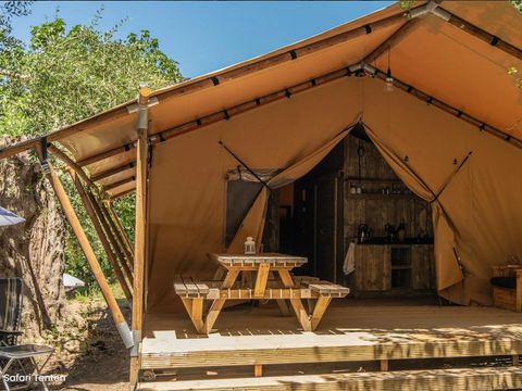 Tente en toile et en bois 4 personnes - Safari Tenten