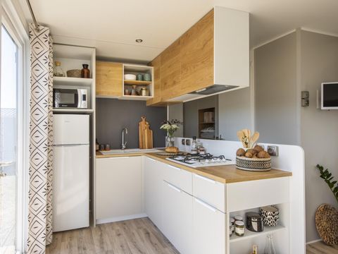 MOBILHOME 6 personnes - Cottage 40m² Confort - 3 chambres + Terrasse semi-couverte + TV + 2SDB + Vue Lac 6 pers