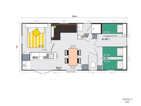MOBILHOME 6 personnes - CONFORT DUNE