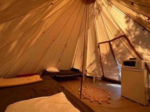 Tente en toile et en bois 4 personnes - Tipi Indiana