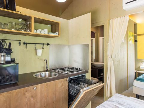 Tente en toile et en bois 6 personnes - Tente Lodge Premium