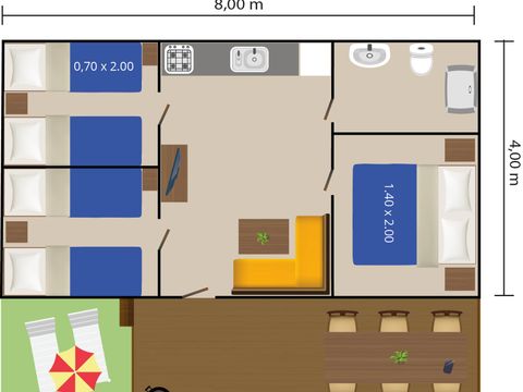 Mobilhome 4 personnes - Zelena Laguna - Capri