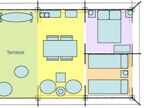 TENTE 5 personnes - Bungalow Toilé 5 pers.