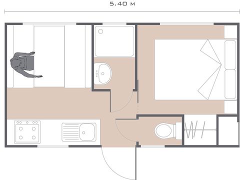 MOBILHOME 2 personnes - OLEANDRI
