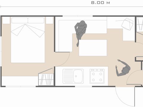 MOBILHOME 5 personnes - OLEANDRI TRILO
