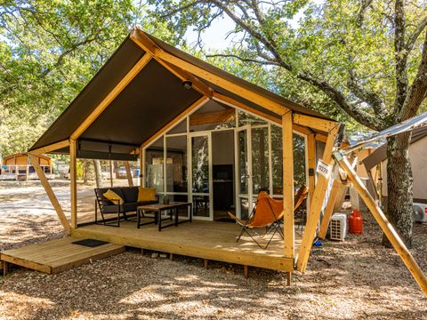 TENTE TOILE ET BOIS 5 personnes - Porto Sole - Tente Safari Bella Vista + air conditionné (5P)