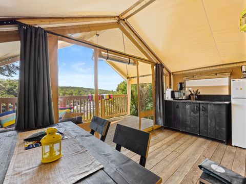 TENTE TOILE ET BOIS 5 personnes - Porto Sole - Tente Safari Bella Vista + air conditionné (5P)