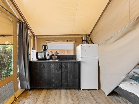 TENTE TOILE ET BOIS 5 personnes - Porto Sole - Tente Safari Bella Vista + air conditionné (5P)