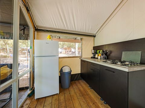 TENTE TOILE ET BOIS 5 personnes - Porto Sole - Tente Safari Bella Vista + air conditionné (5P)