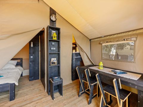 TENTE TOILE ET BOIS 5 personnes - Porto Sole - Tente Safari Bella Vista + air conditionné (5P)
