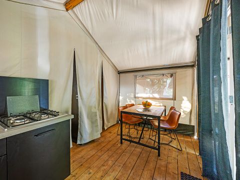 TENTE TOILE ET BOIS 5 personnes - Porto Sole - Tente Safari Bella Vista + air conditionné (5P)