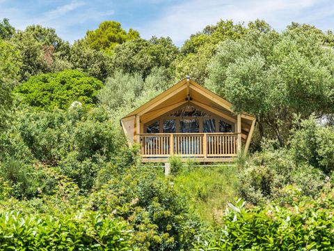 TENTE TOILE ET BOIS 5 personnes - Porto Sole - Tente Safari Bella Vista + air conditionné (5P)