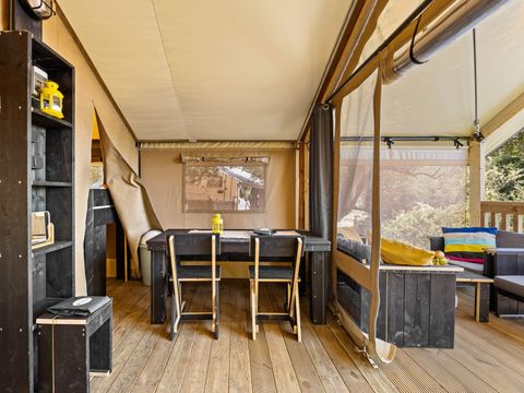 TENTE TOILE ET BOIS 5 personnes - Porto Sole - Tente Safari Bella Vista + air conditionné (5P)