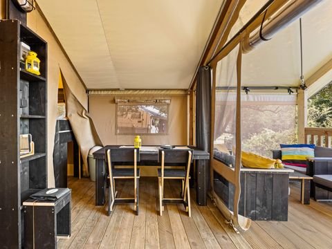 TENTE TOILE ET BOIS 5 personnes - Porto Sole - Tente Safari Bella Vista + air conditionné (5P)