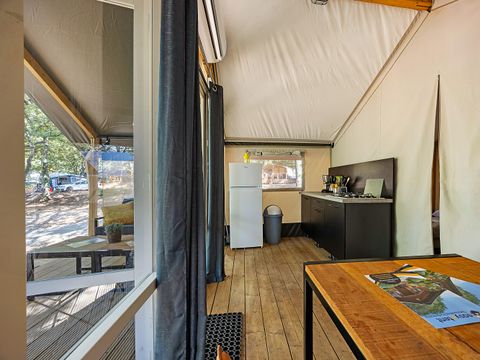 TENTE TOILE ET BOIS 5 personnes - Porto Sole - Tente Safari Bella Vista + air conditionné (5P)