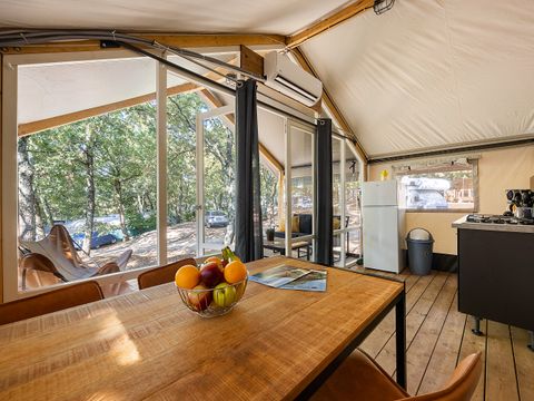 TENTE TOILE ET BOIS 5 personnes - Porto Sole - Tente Safari Bella Vista + air conditionné (5P)
