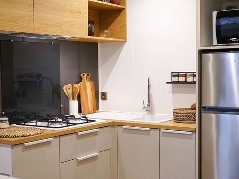 MOBILHOME 6 personnes - Comfort | 3 Ch. | 6 Pers. | Terrasse surélevée | Clim. | TV