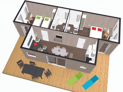 MOBILHOME 4 personnes - Cottage 2 chambres