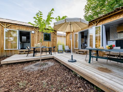 MOBILHOME 10 personnes - Cabane TWIN 6 Pièces 10 Personnes Climatisé + TV