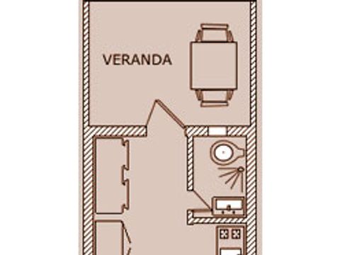 BUNGALOW 2 personnes - Monocale