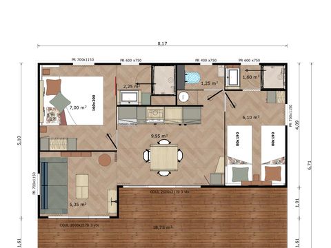 CHALET 4 personnes - Pigna - 2 chambres - 2 salles de bain