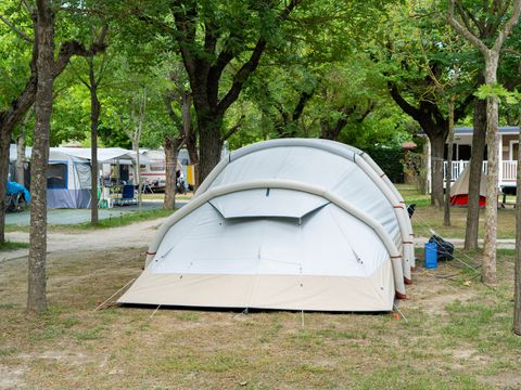 Emplacement - + 1 voiture + tente ou caravane + électricité