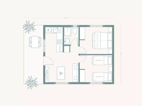 BUNGALOW 4 personnes - Bungalow 3 Pièces 4 Personnes Climatisé