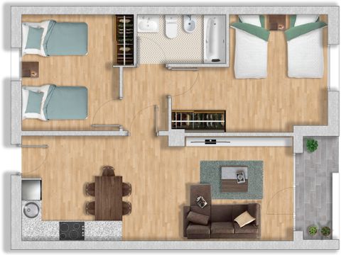APPARTEMENT 4 personnes - A3 APTO 3/4 V. MONTAÑA SUP.