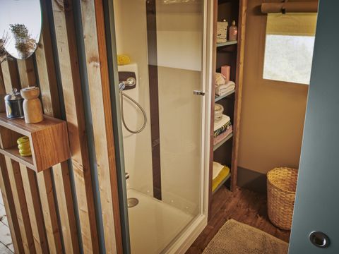 Tente en toile et en bois 6 personnes - Toilé meublé confort 3 pièces