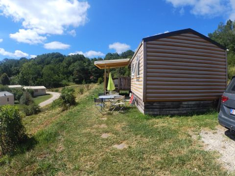 MOBILHOME 5 personnes - Mobil-Home Chêne Confort 23m² (2ch - 5pers) - terrasse couverte 10m2 - samedi/samedi 5 pers