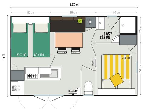 MOBILHOME 4 personnes - Le Vénus